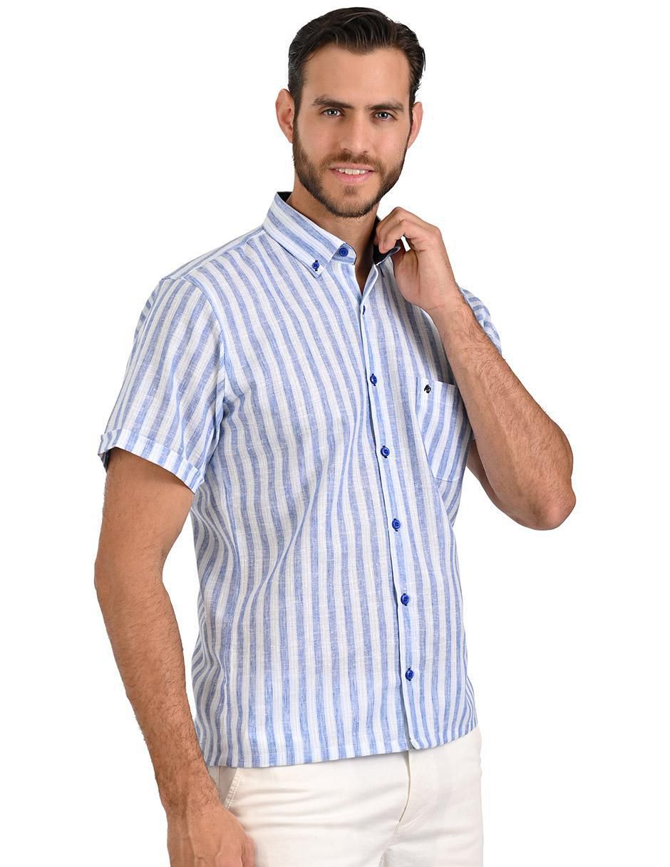 Camisa casual de algodón manga larga para hombre 4