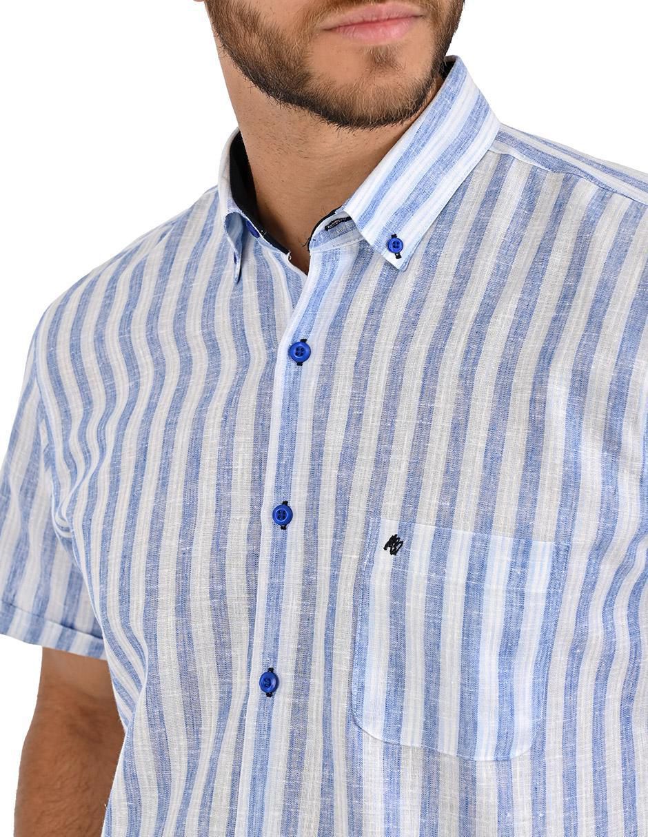 Camisa casual de algodón manga larga para hombre 5