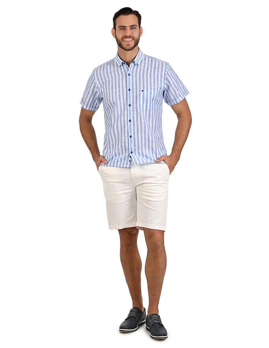 Camisa casual de algodón manga larga para hombre 6