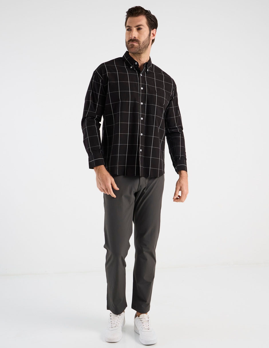 PANTALON HAGGAR G, 42-32, GRIS OBSCURO