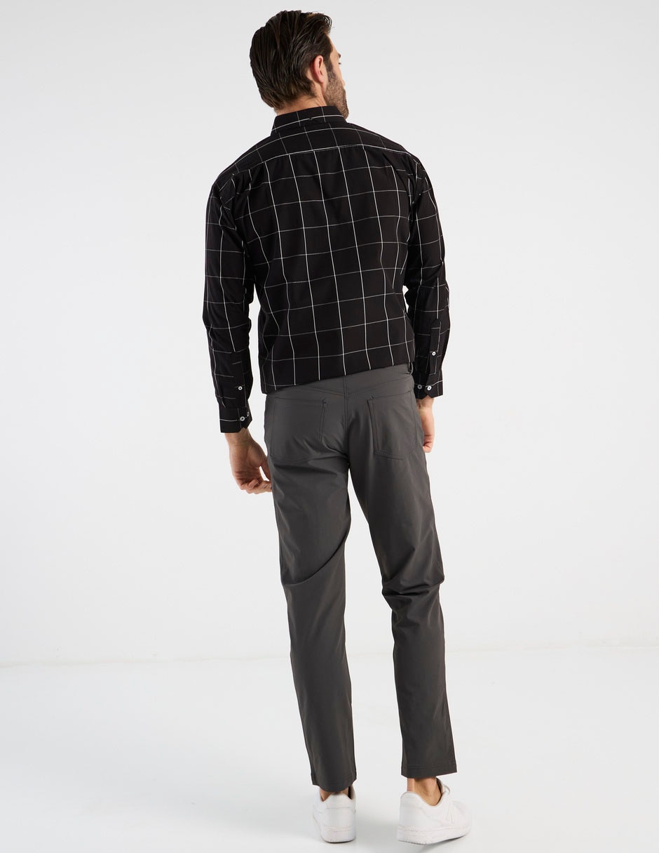 PANTALON HAGGAR G, 42-32, GRIS OBSCURO