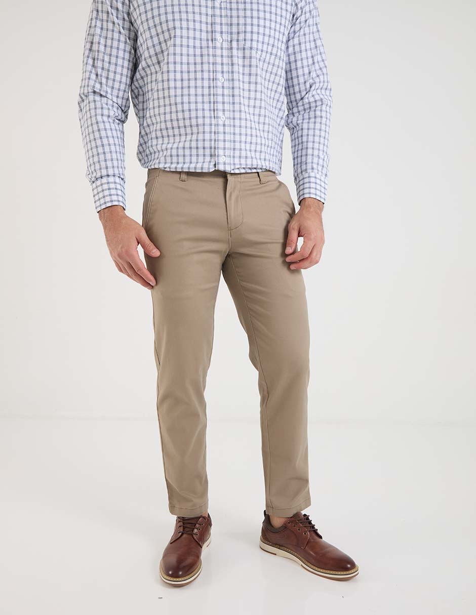 Pantalón chino slim de algodón para hombre