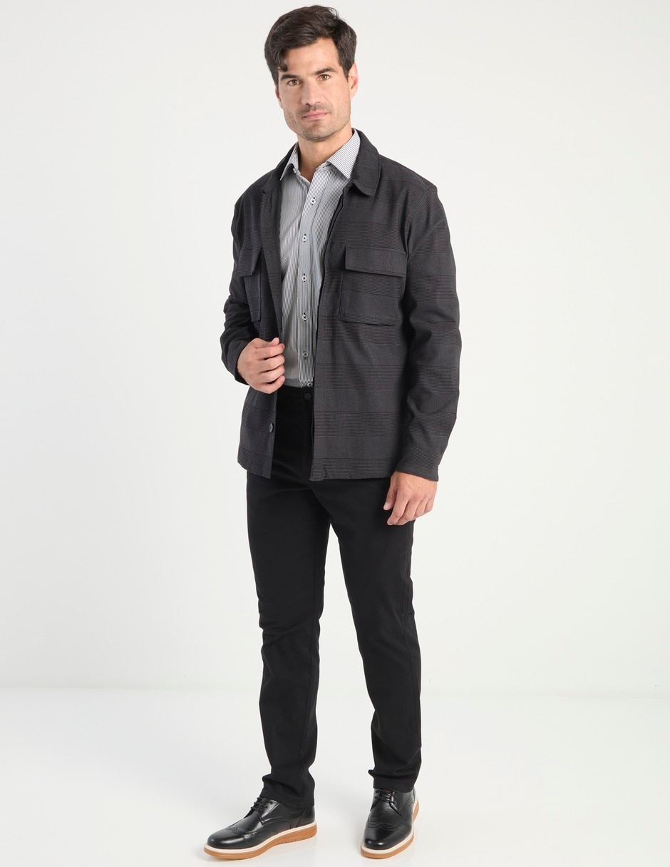 Sobrecamisa casual manga larga para hombre 3