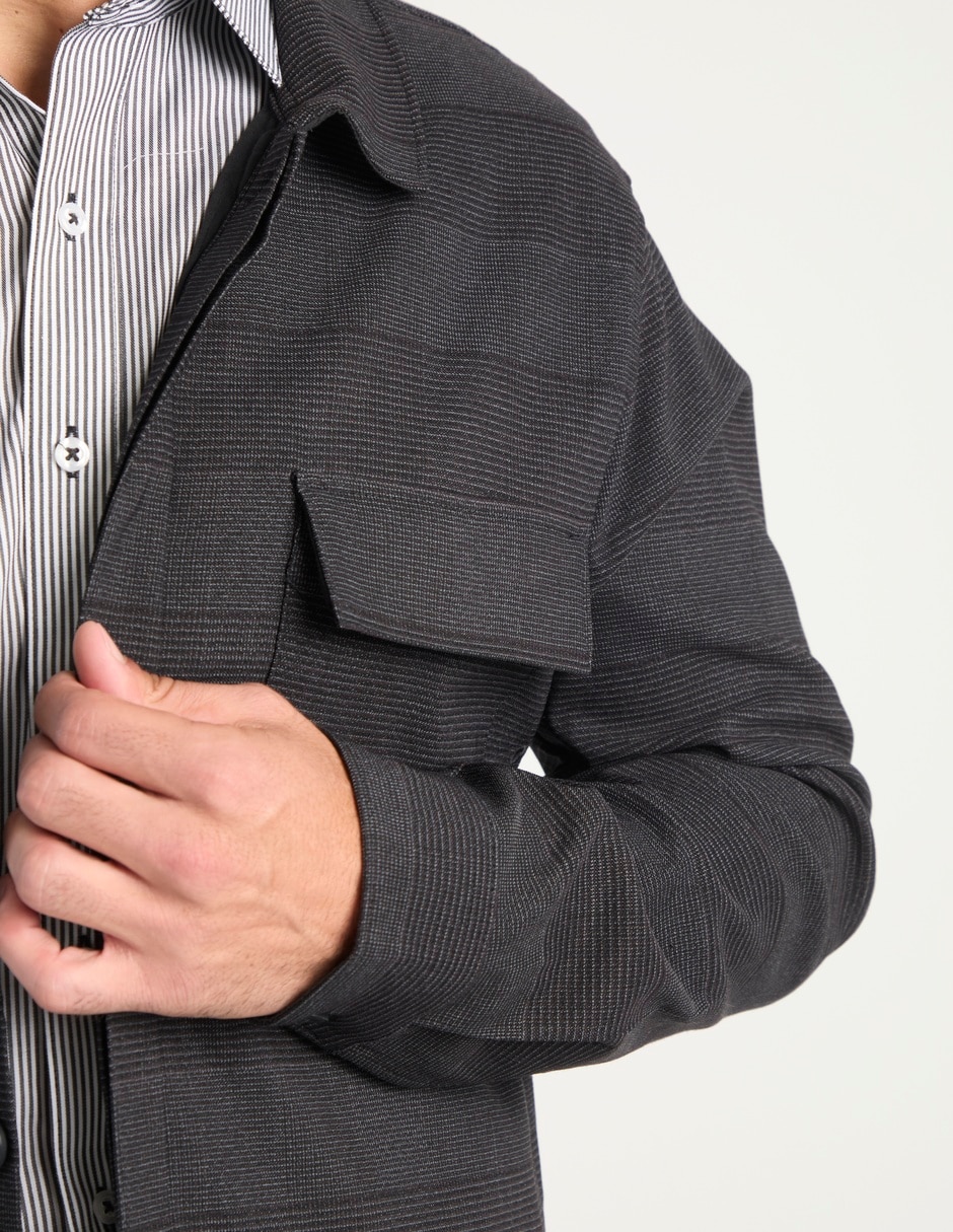 Sobrecamisa casual manga larga para hombre 4
