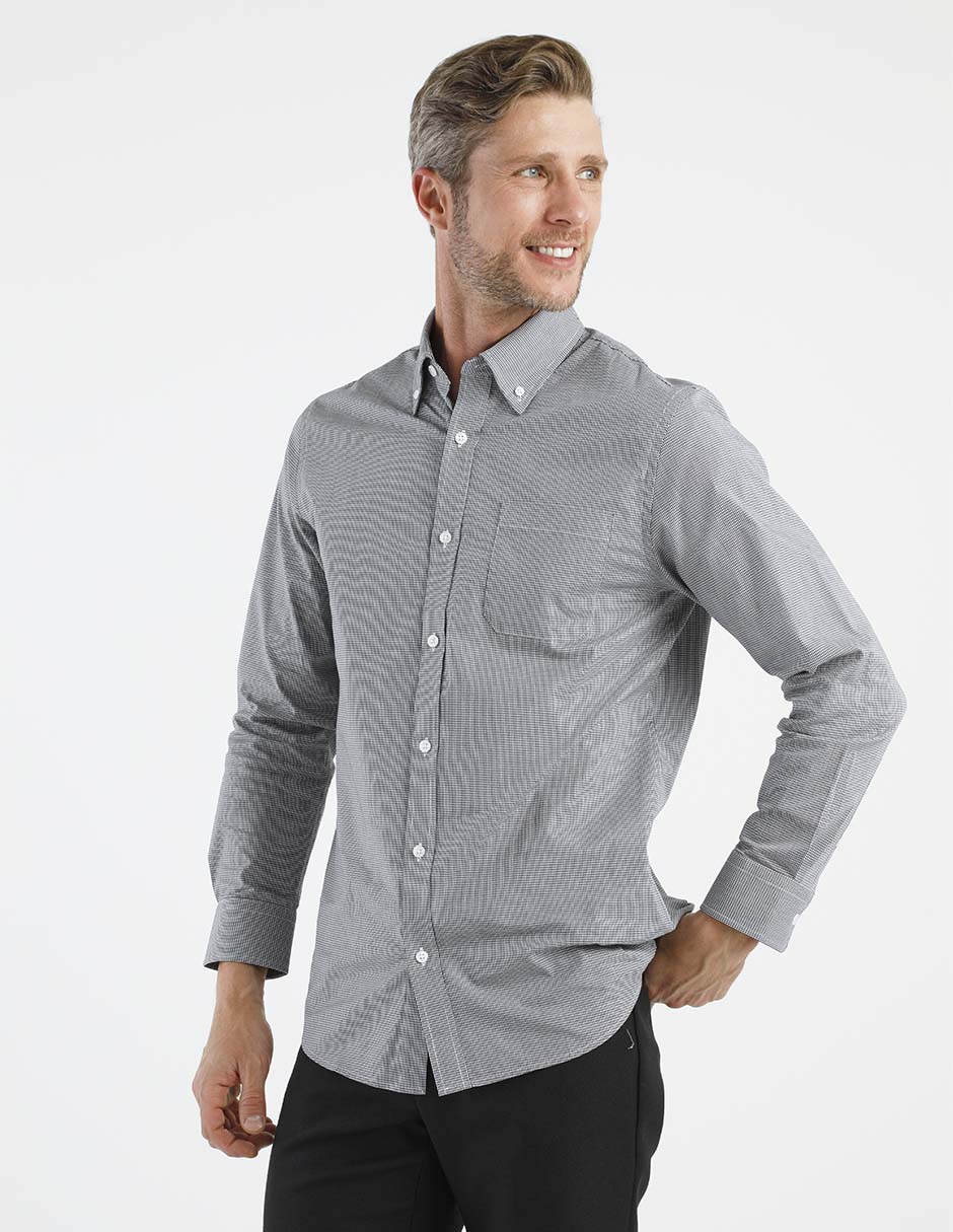 Camisa casual de algodón manga larga para hombre Camisa casual de algodón manga larga para hombre