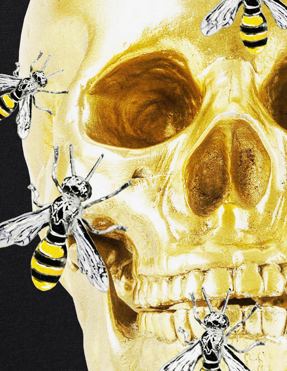Playera Skull Bee cuello redondo para hombre 4