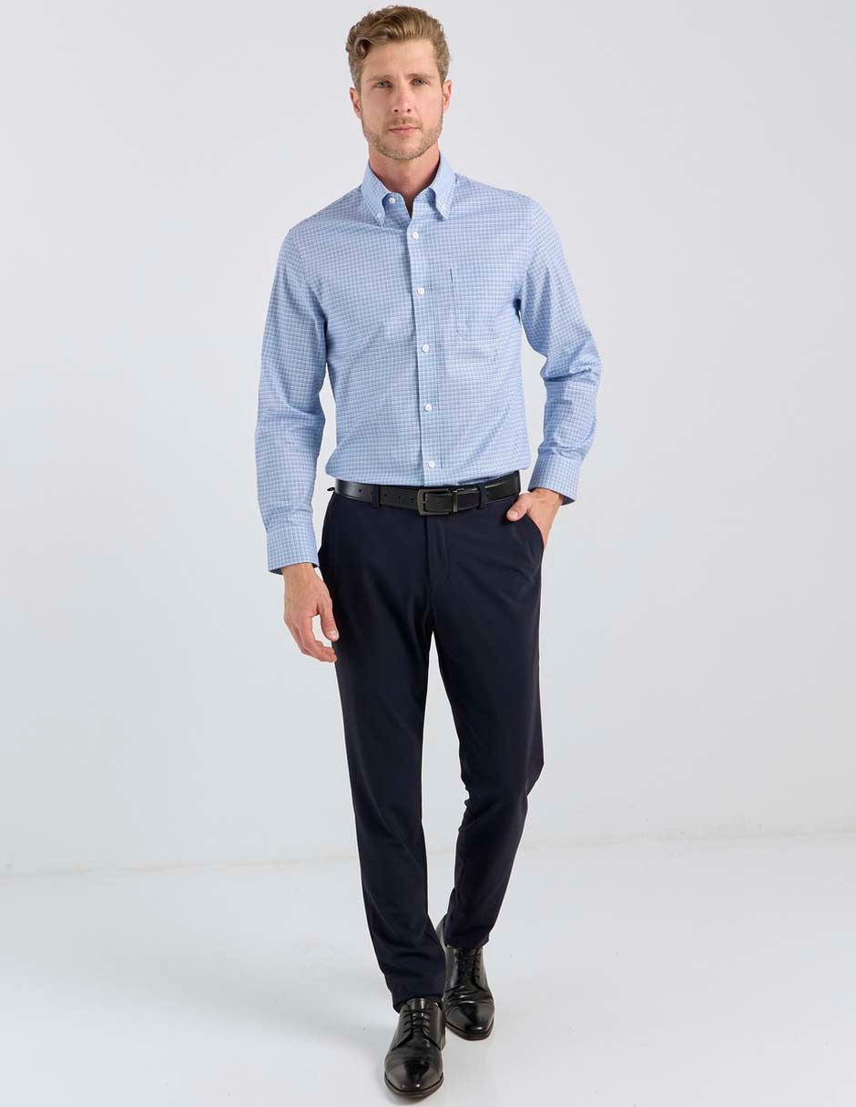 Camisa business casual de algodón manga larga para hombre 3