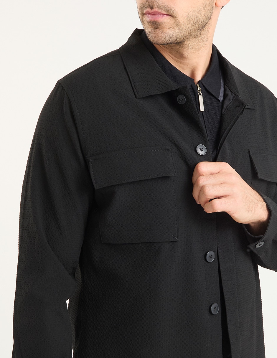 Sobrecamisa casual Haggar manga larga para hombre