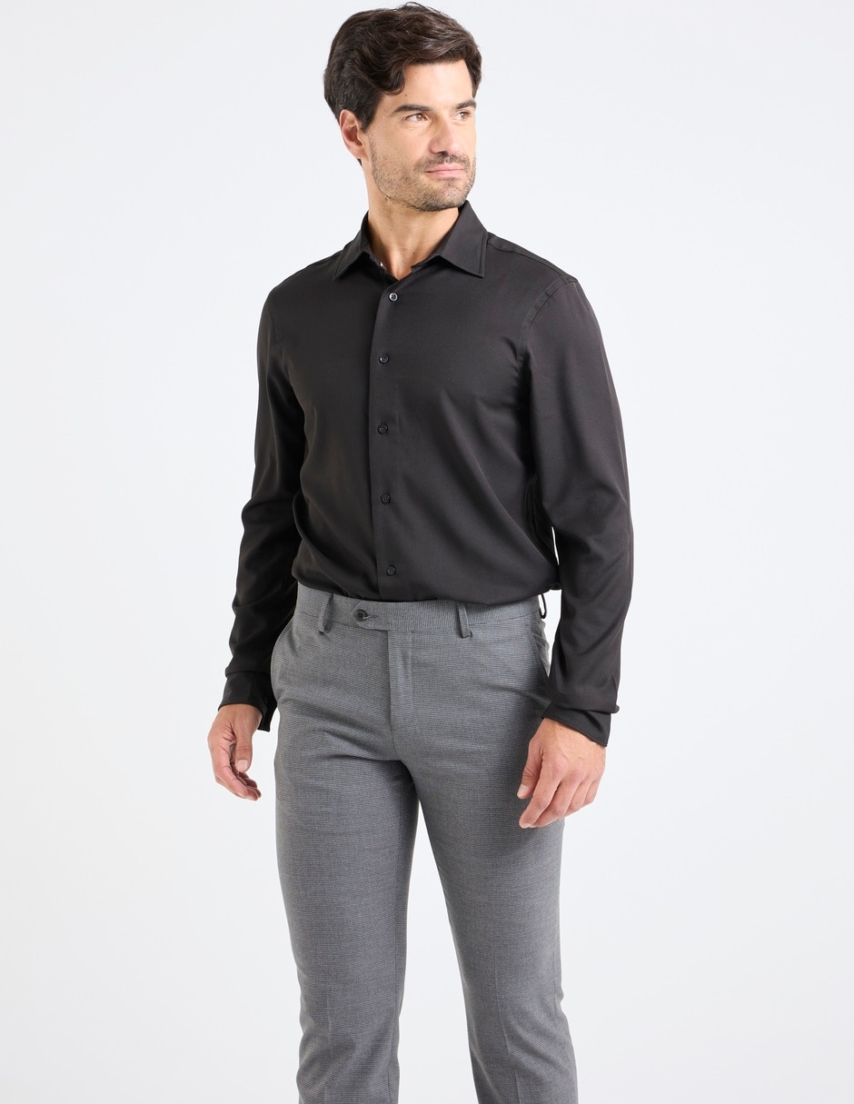 Camisa casual manga larga para hombre