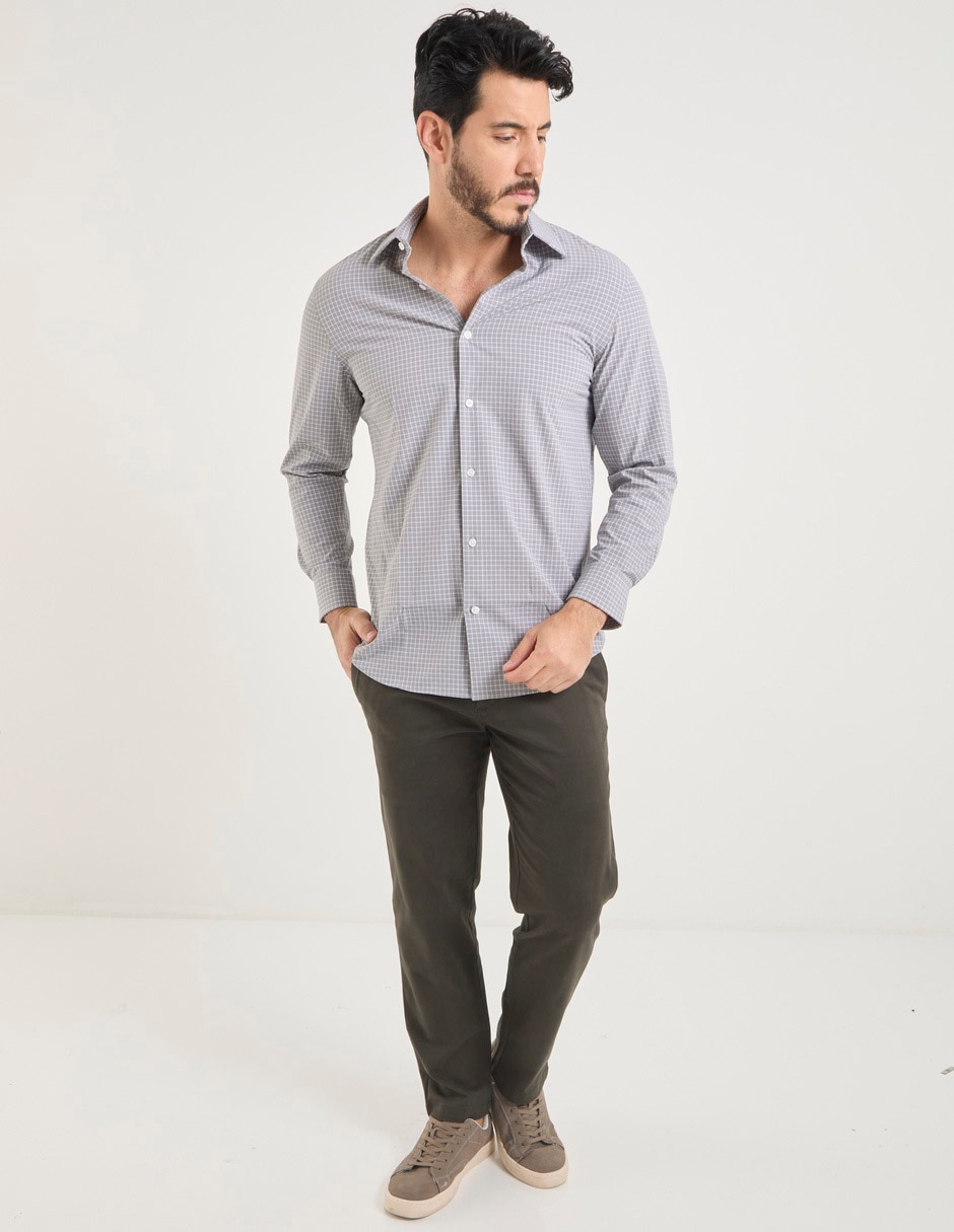 Camisa casual manga larga para hombre 3