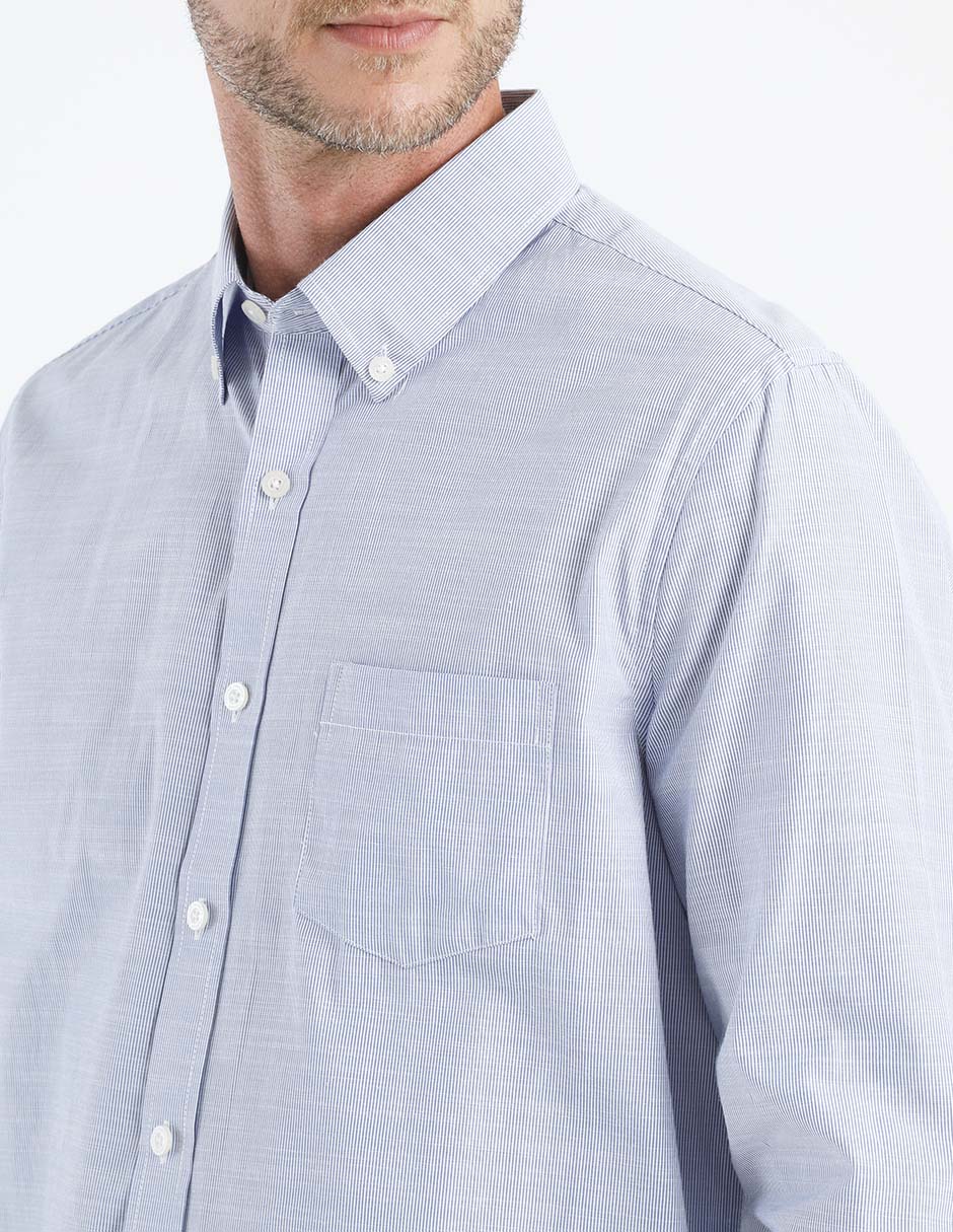 Camisa casual manga larga para hombre 4