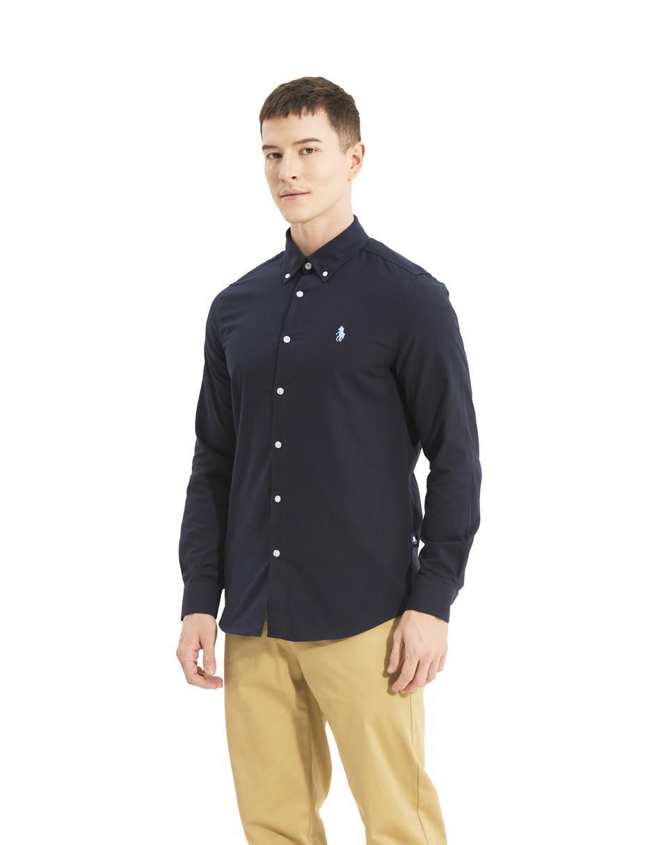 Camisa casual de algodón manga larga para hombre