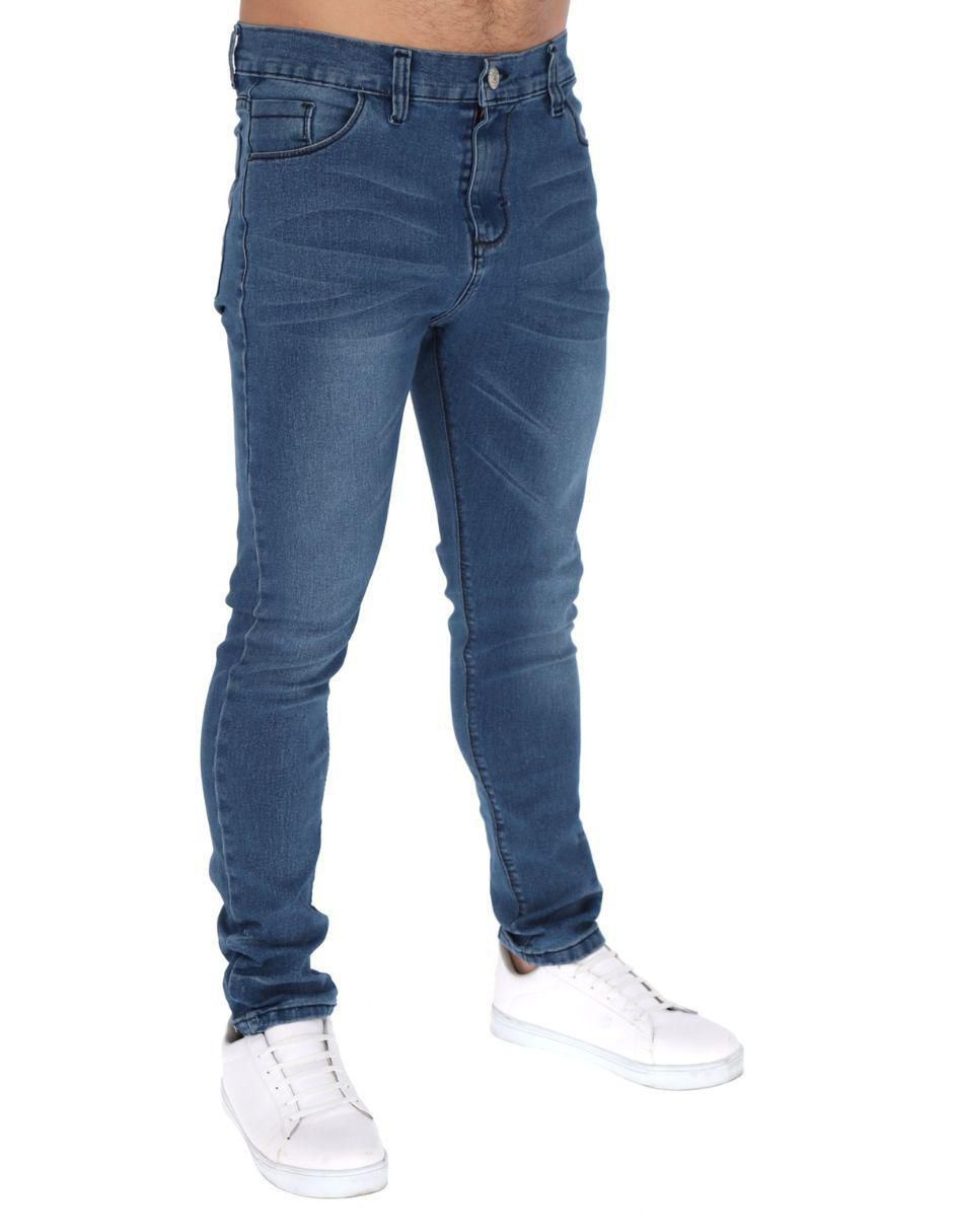 Jeans regular skinny Soda lavado medio para hombre