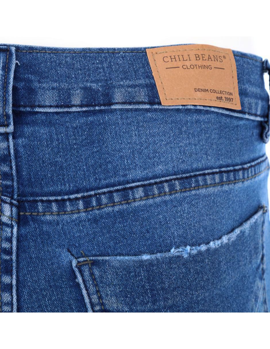 Jeans skinny Soda lavado medio para hombre 4