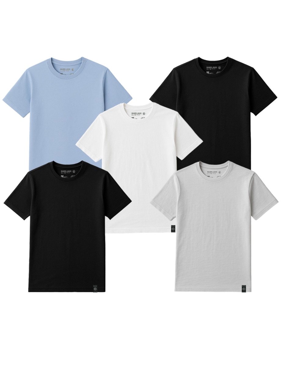 Set playera cuello redondo para hombre