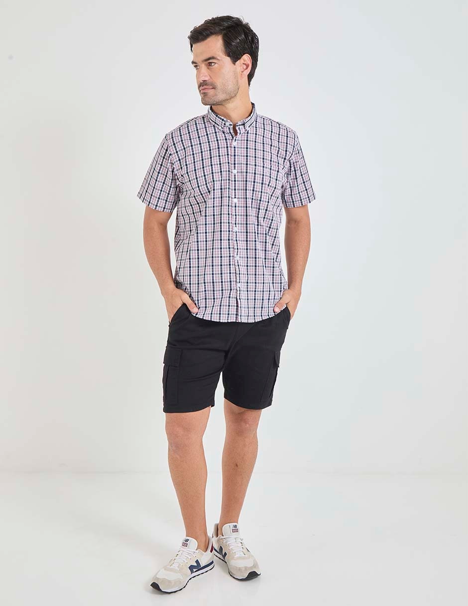 Camisa casual manga corta para hombre