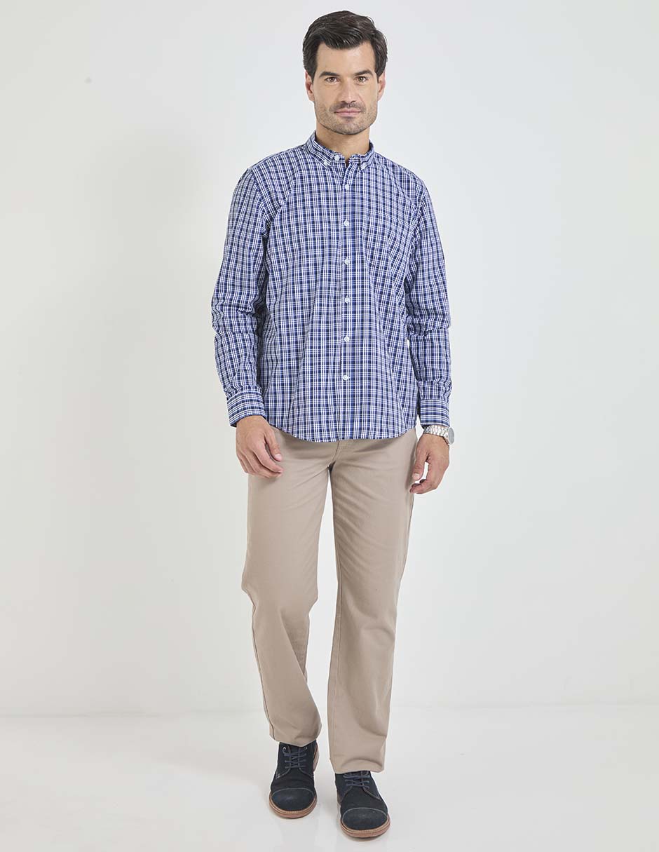 Camisa casual de algodón manga larga para hombre 3