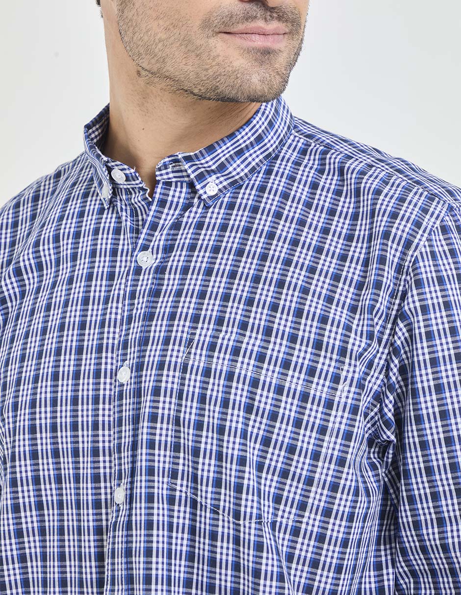 Camisa casual de algodón manga larga para hombre 4