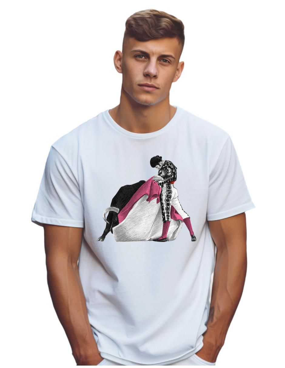 Set playera alta gama fiesta brava torero verónica cuello redondo para hombre