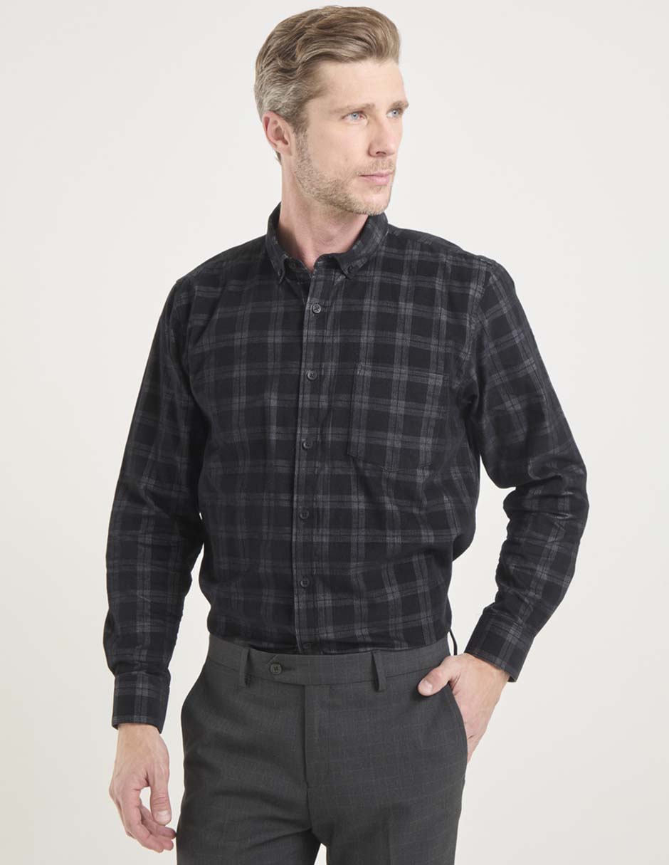 Camisa casual de pana manga larga para hombre Camisa casual de pana manga larga para hombre