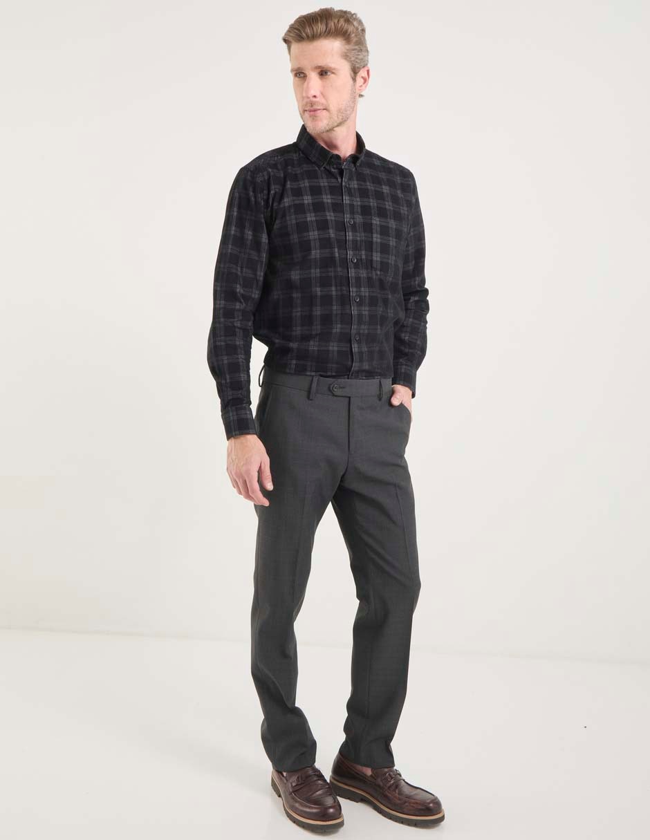 Camisa casual de pana manga larga para hombre 3