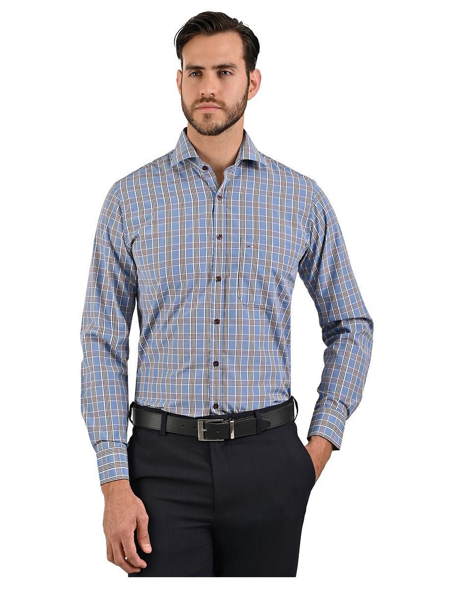 Camisa casual manga larga para hombre