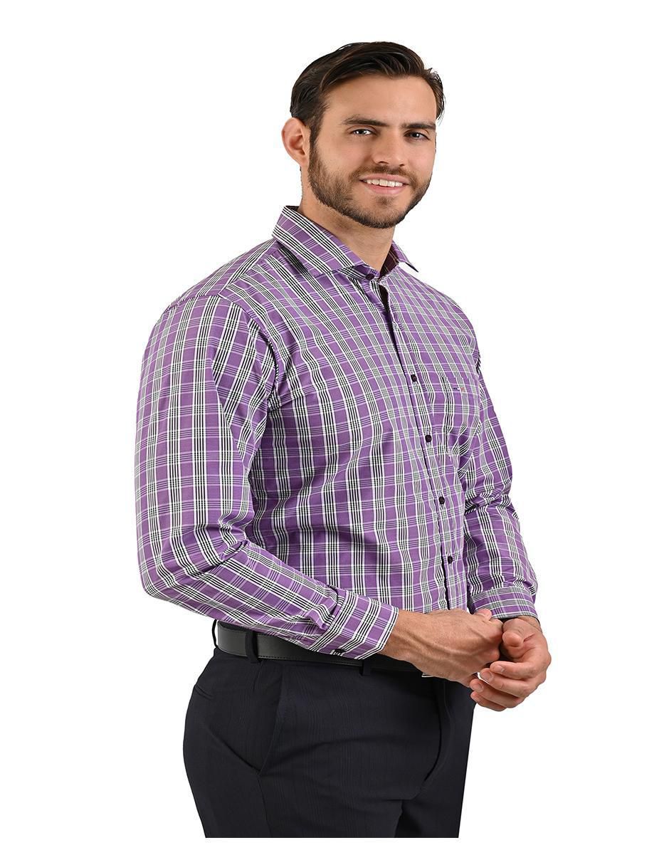 Camisa casual manga larga para hombre 4