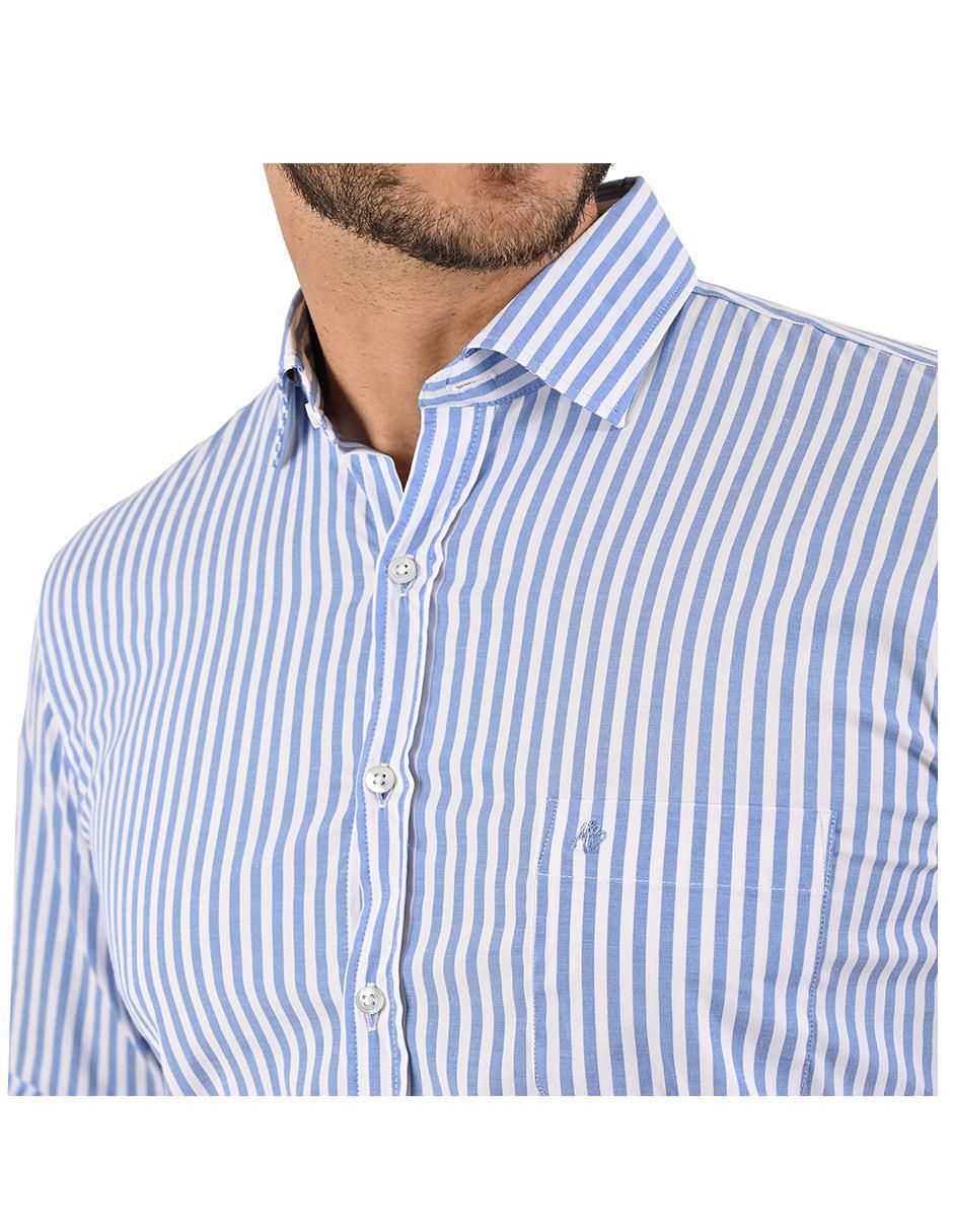 Camisa casual manga larga para hombre 6