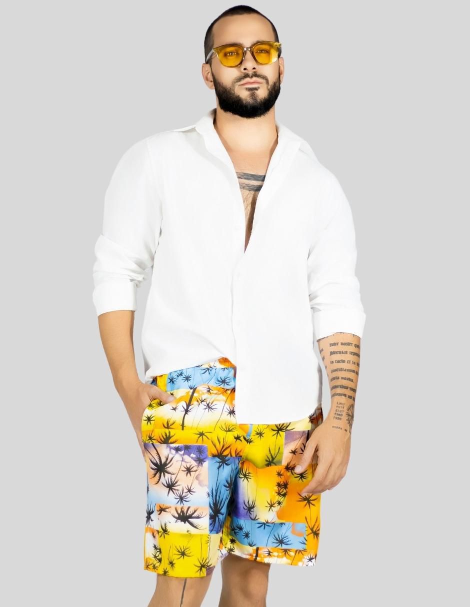 Traje de baño con bolsillos para hombre