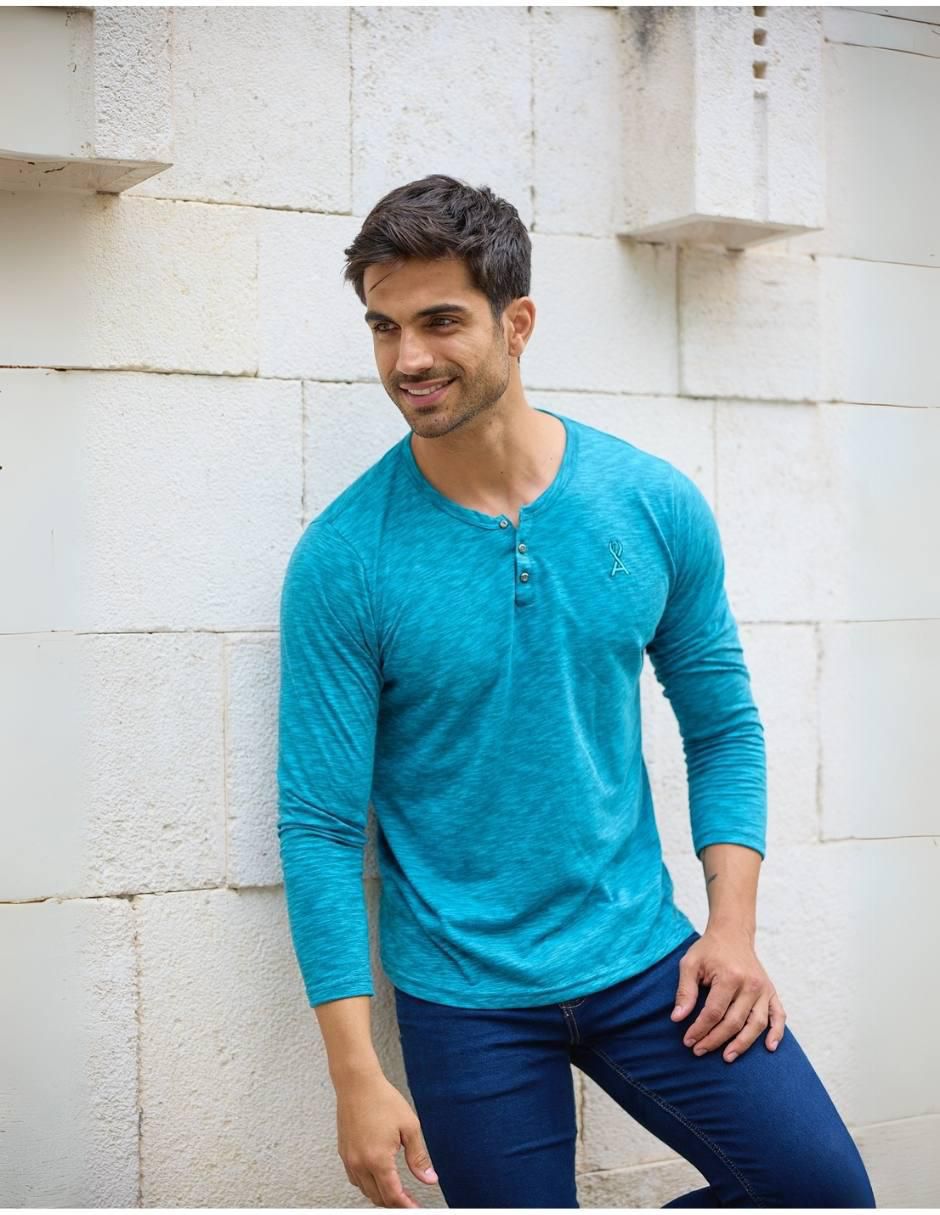 Playera Alfani Urban cuello henley para hombre
