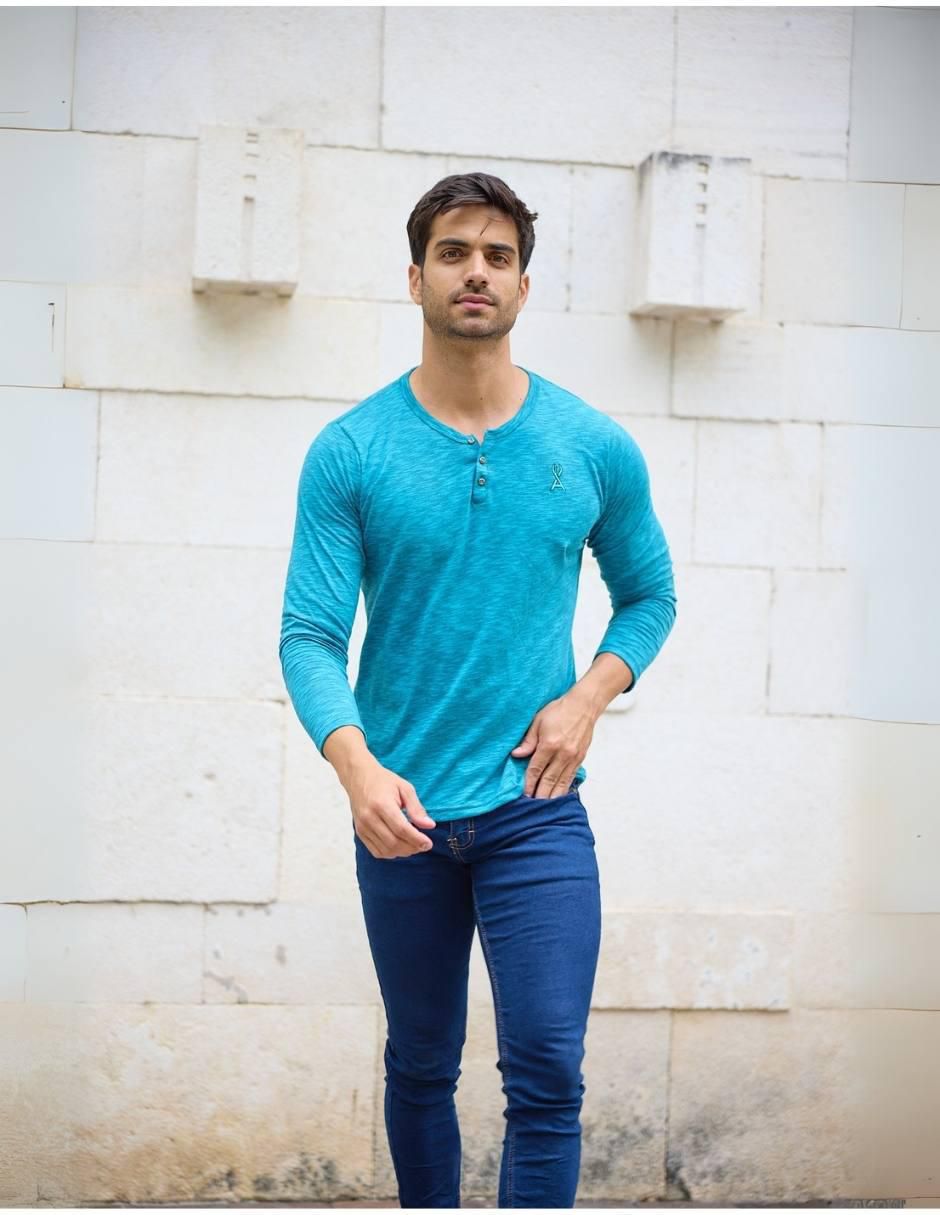 Playera Alfani Urban cuello henley para hombre