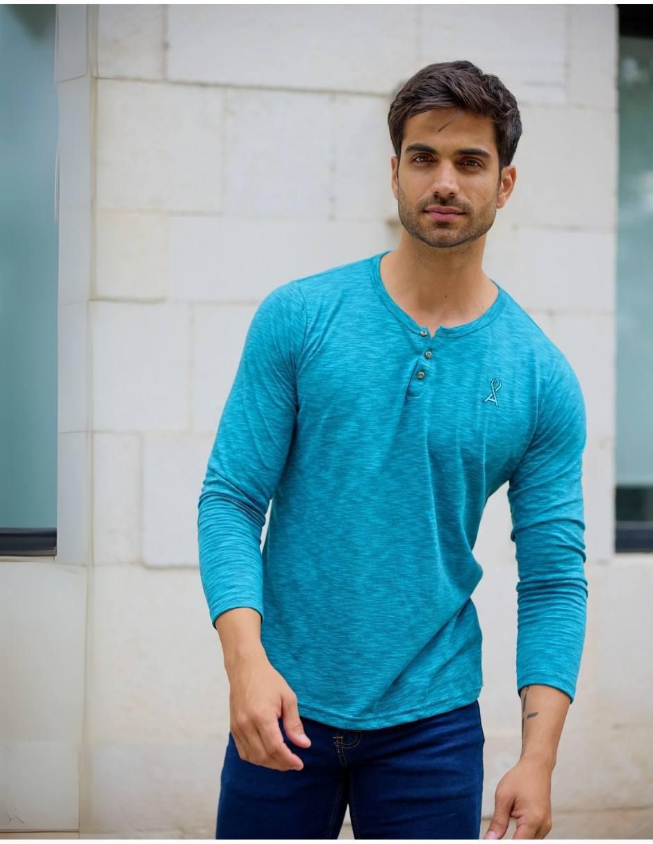 Playera Alfani Urban cuello henley para hombre