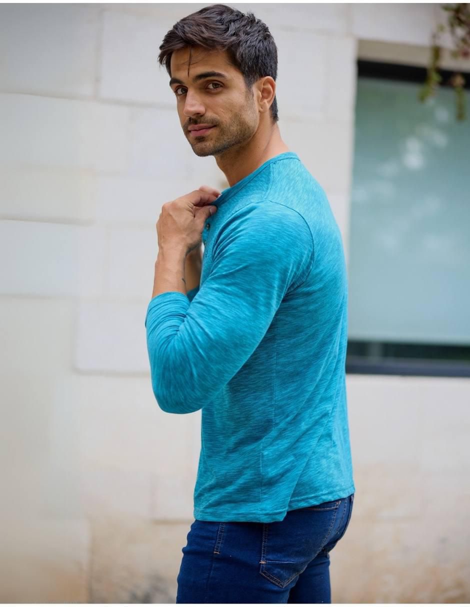 Playera Alfani Urban cuello henley para hombre