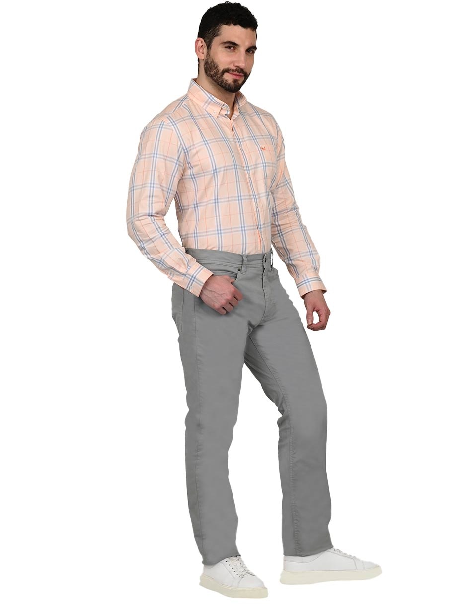 Pantalón recto de algodón para hombre 2