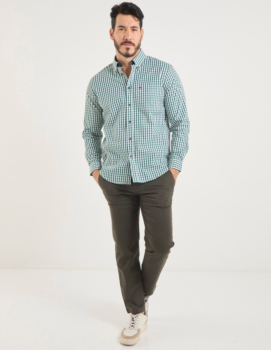 Camisa casual de algodón manga larga para hombre 3