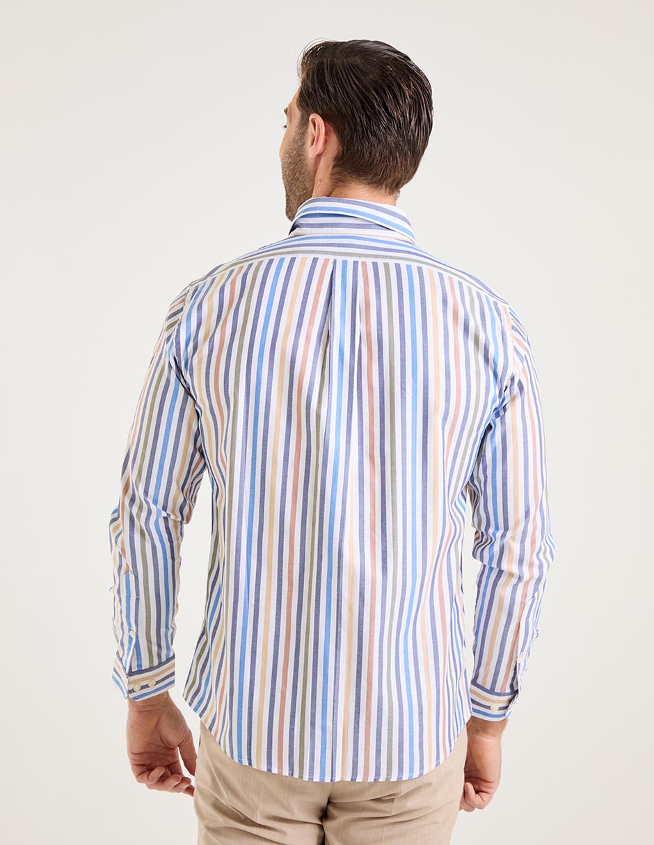 Camisa casual de algodón manga larga para hombre 2