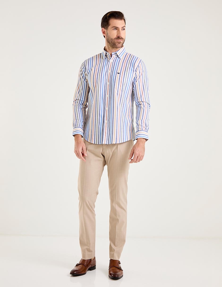 Camisa casual de algodón manga larga para hombre 3