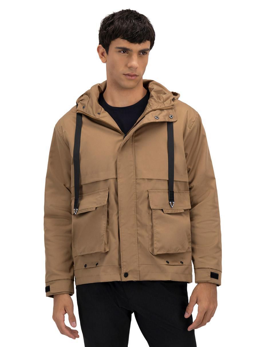 Chamarra casual Men's Fashion impermeable con bolsillos para