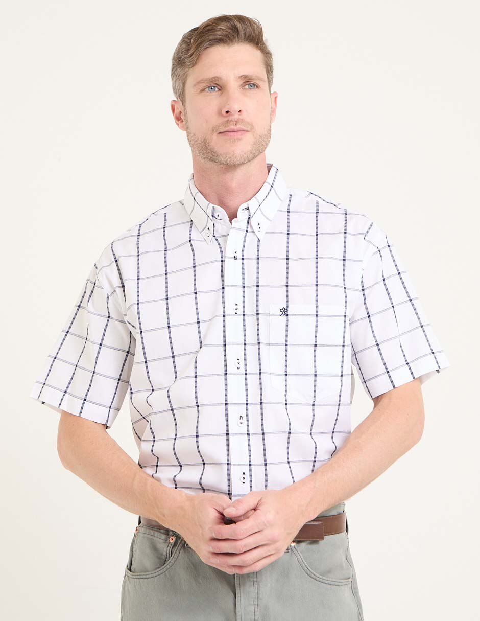 Camisa casual de algodón manga corta para hombre Camisa casual de algodón manga corta para hombre