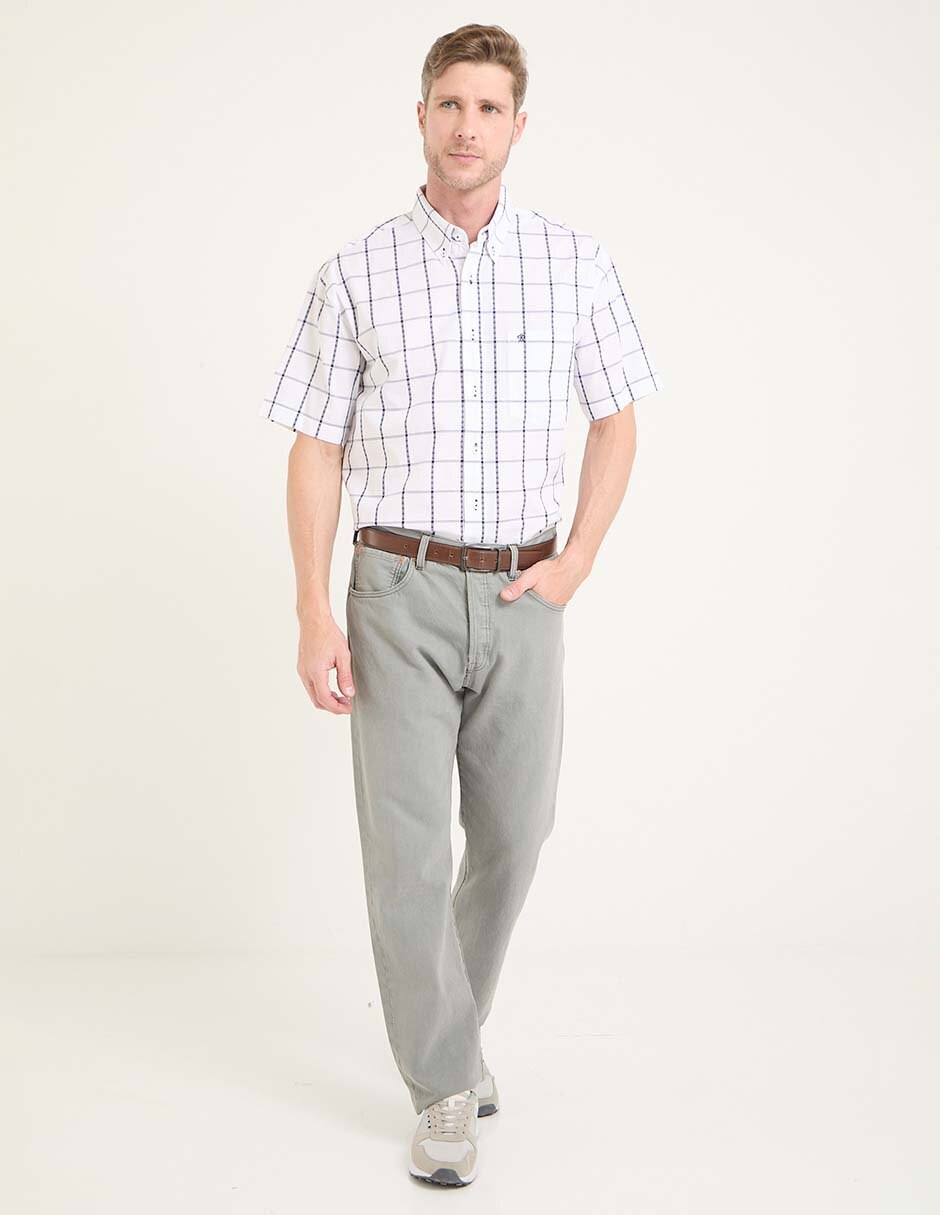 Camisa casual de algodón manga corta para hombre 3