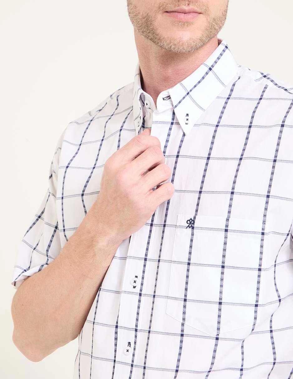 Camisa casual de algodón manga corta para hombre 4