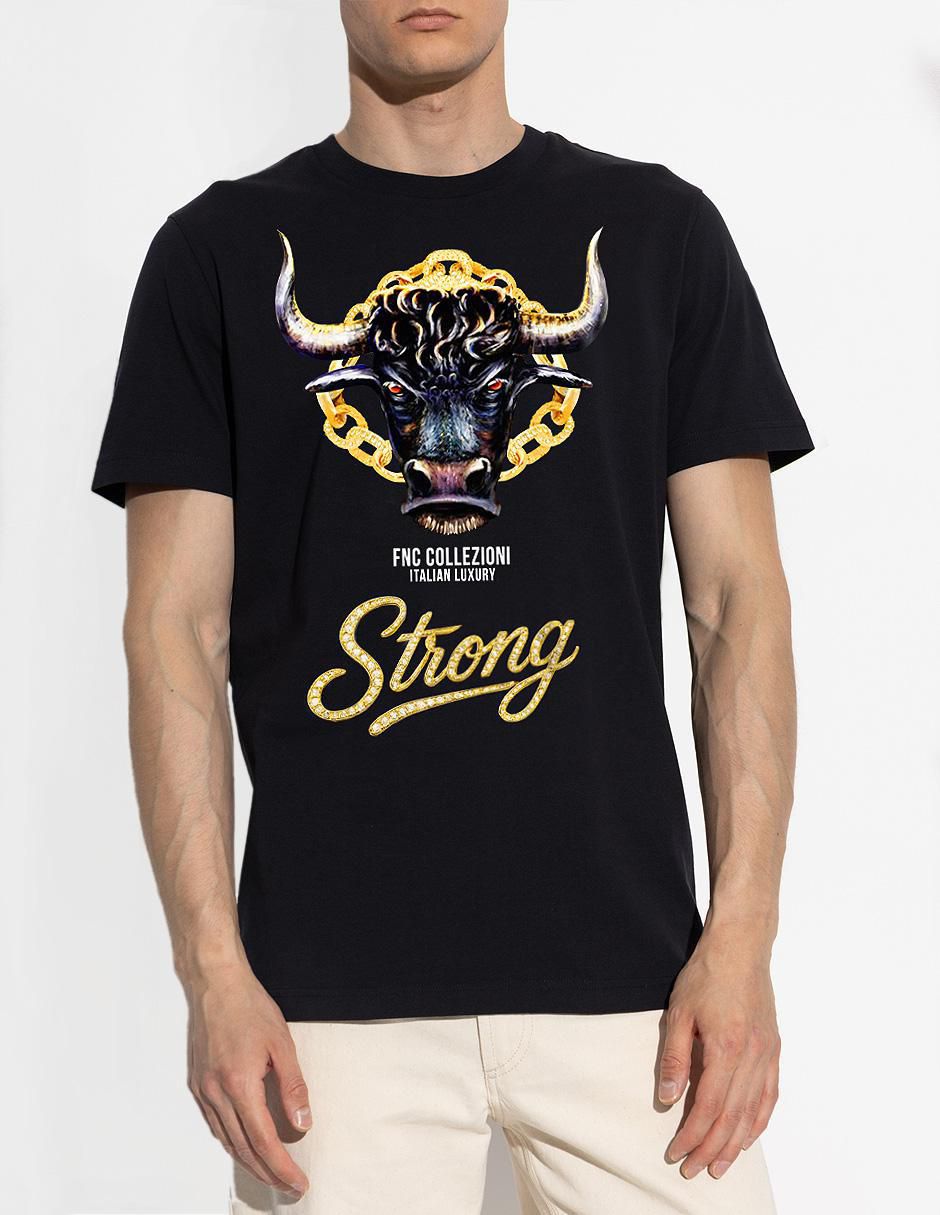 Playera bull strong cuello redondo para hombre
