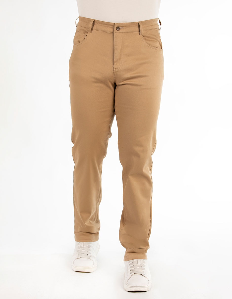 Pantalón regular de algodón para hombre