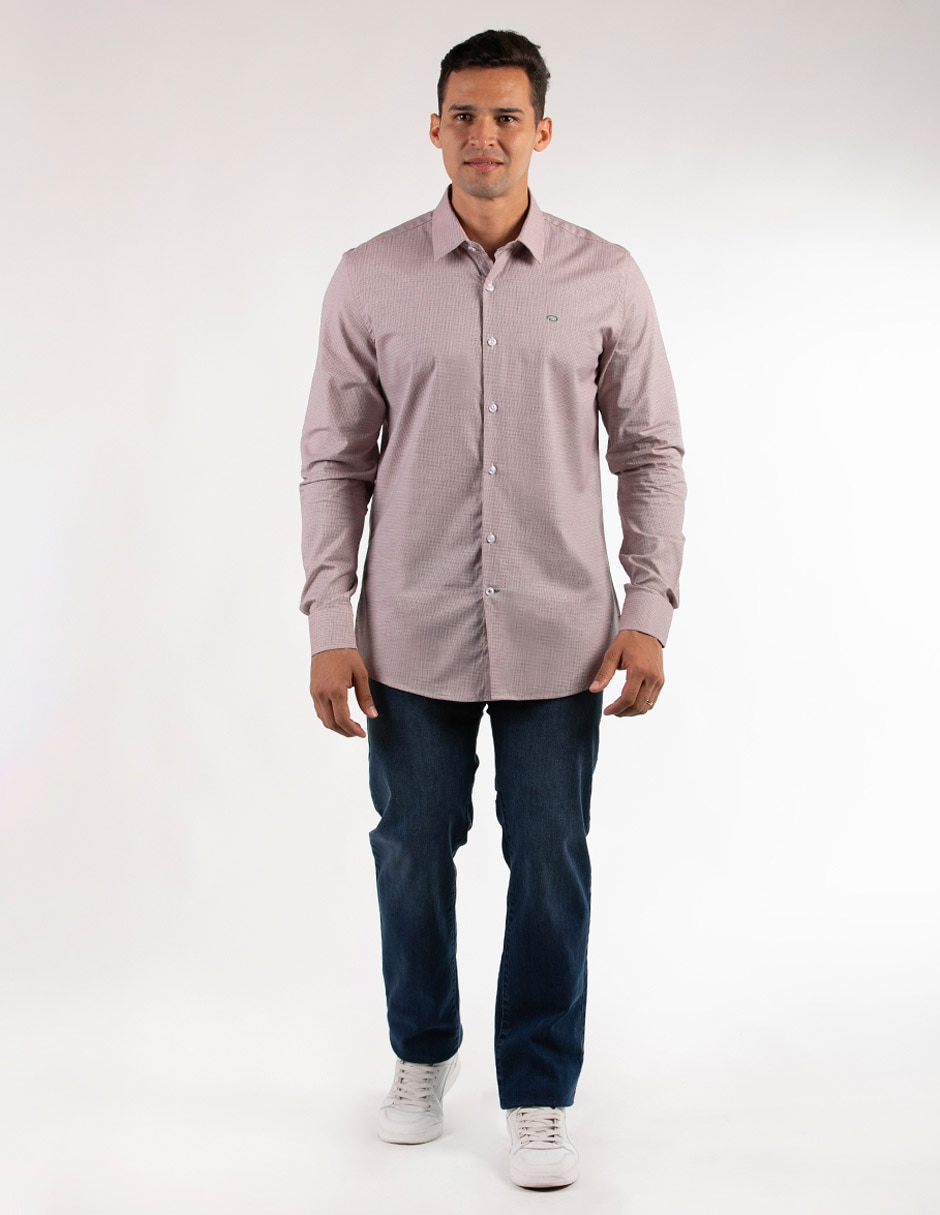 Camisa casual de algodón manga larga para hombre Camisa casual de algodón manga larga para hombre