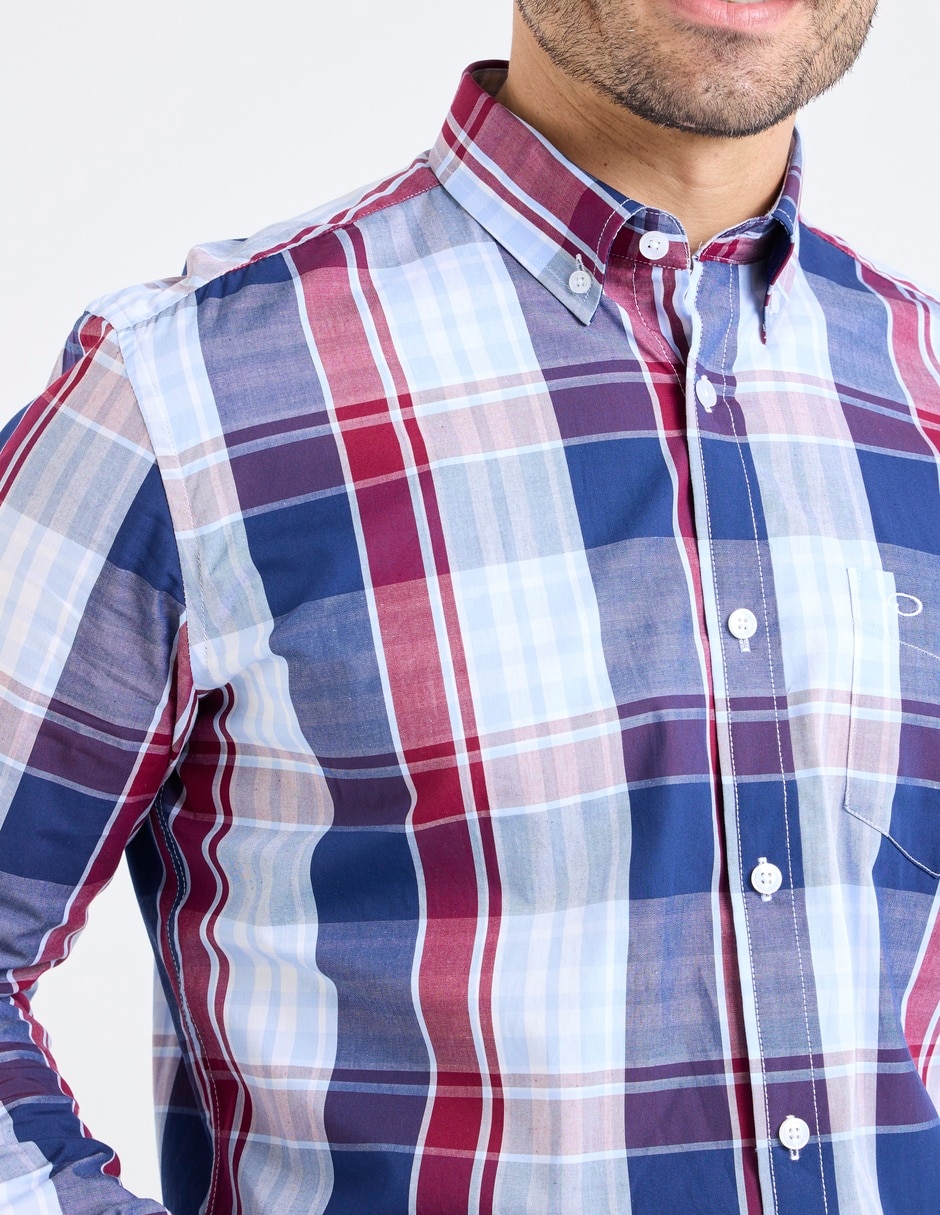 Camisa casual de algodón manga larga para hombre 4
