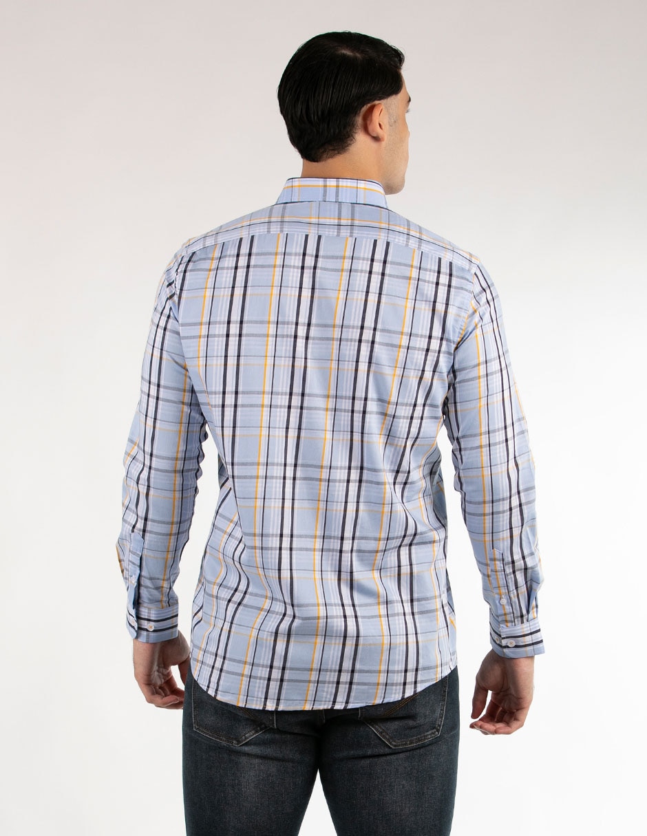 Camisa casual de algodón manga larga para hombre 2