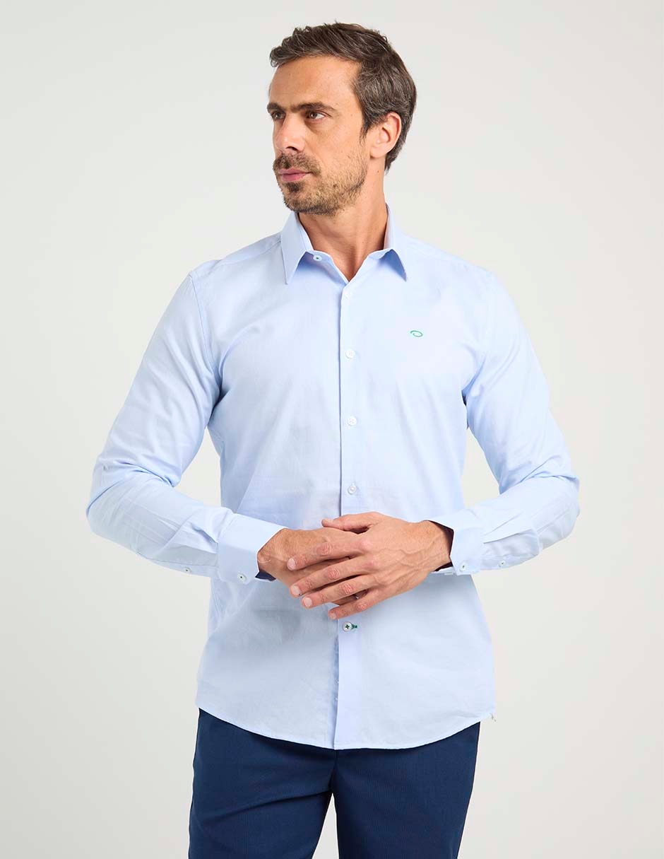 Camisa casual de algodón manga larga para hombre Camisa casual de algodón manga larga para hombre