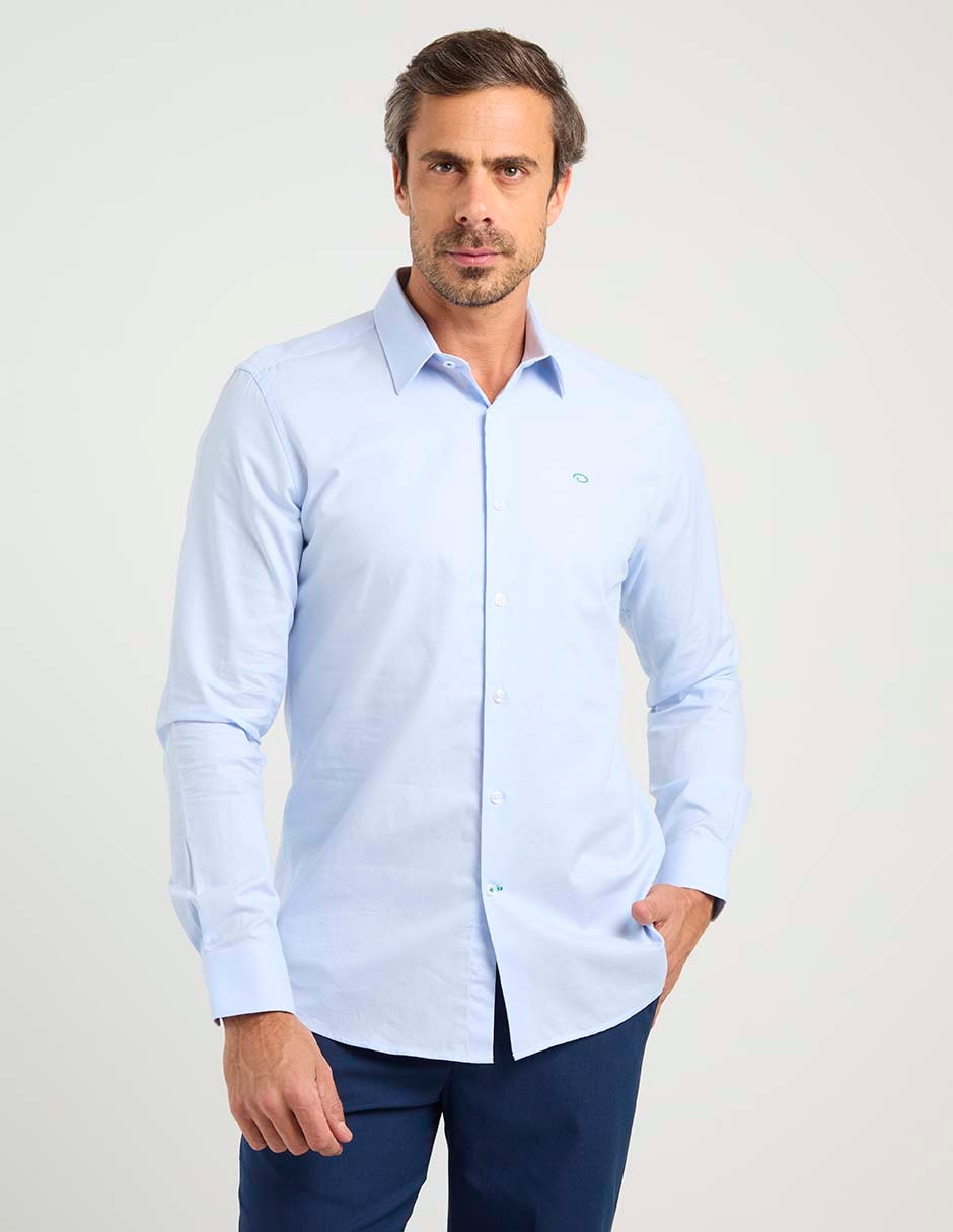Camisa casual de algodón manga larga para hombre 2