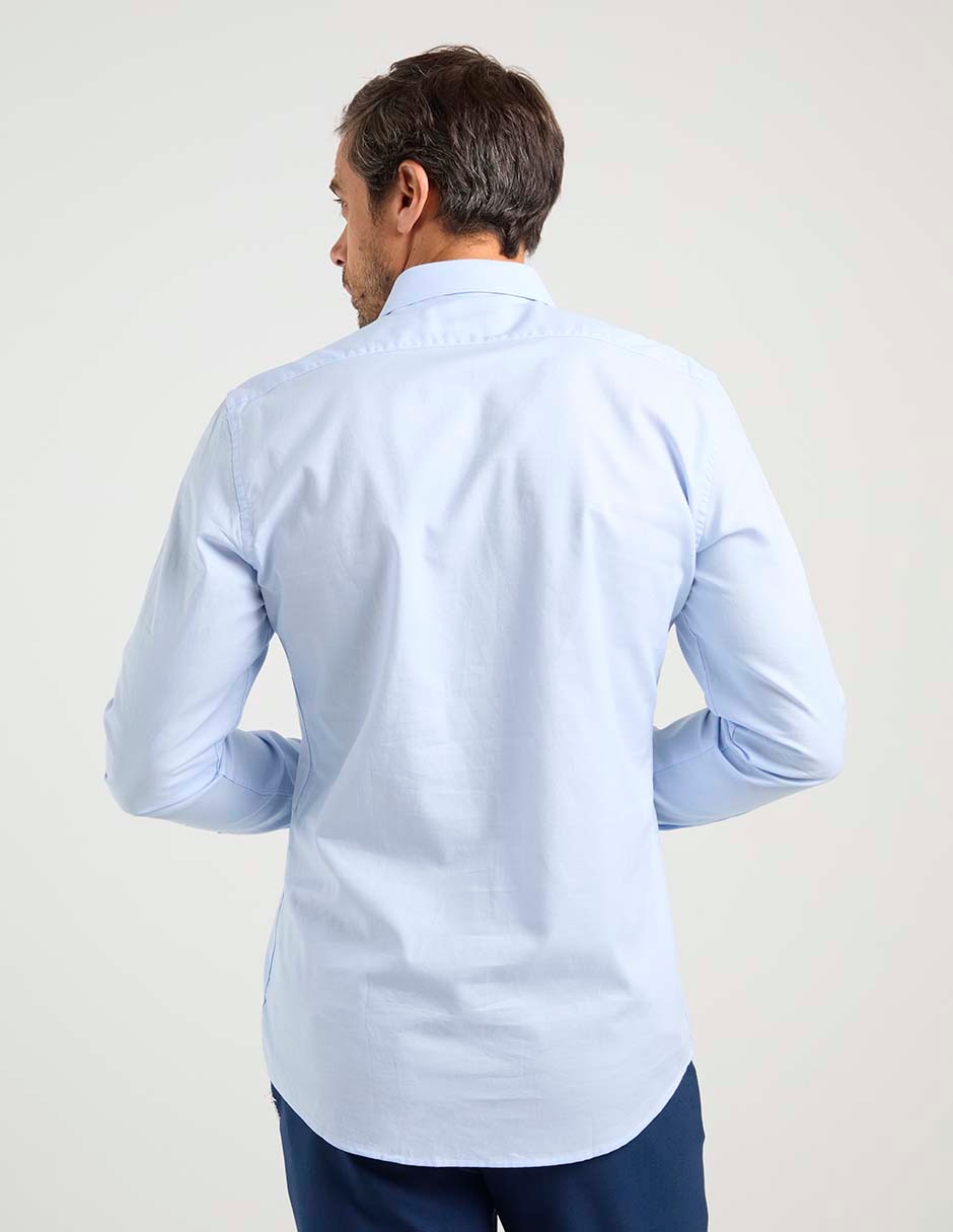 Camisa casual de algodón manga larga para hombre 6