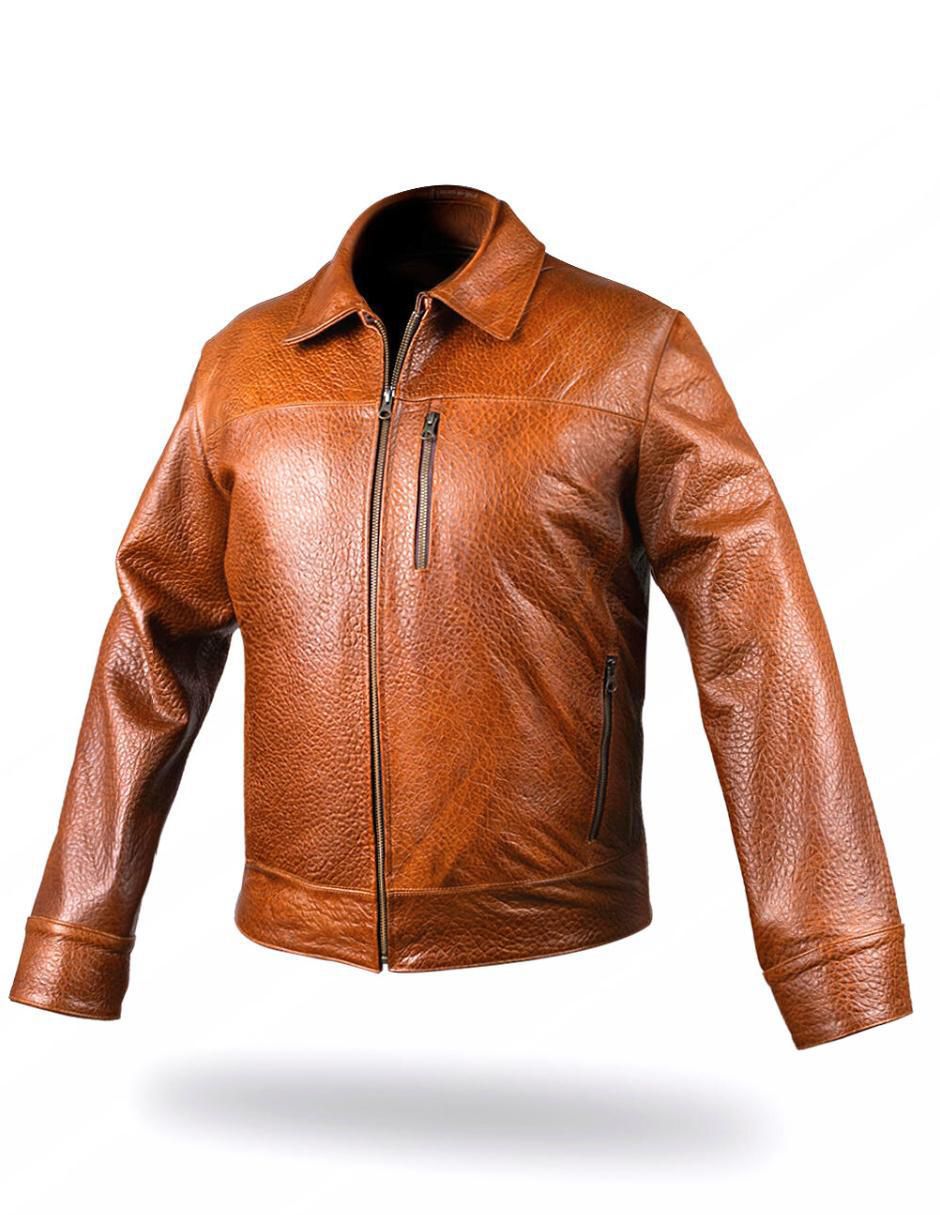 "chamarra" casual daraimar no "de" piel texturizado "para hombre"